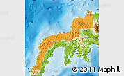 Political Map of Zamboanga Del Norte, physical outside