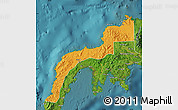 Political Map of Zamboanga Del Norte, satellite outside