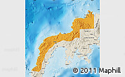 Political Map of Zamboanga Del Norte, shaded relief outside