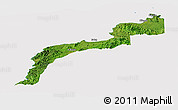 Satellite Panoramic Map of Zamboanga Del Norte, cropped outside
