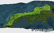 Satellite Panoramic Map of Zamboanga Del Norte, darken