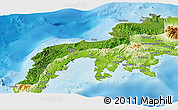 Satellite Panoramic Map of Zamboanga Del Norte, physical outside