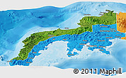 Satellite Panoramic Map of Zamboanga Del Norte, political outside