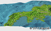 Satellite Panoramic Map of Zamboanga Del Norte