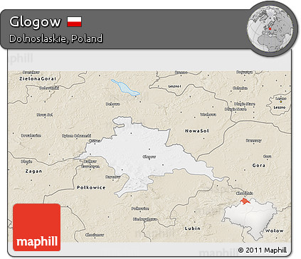 Classic Style 3D Map of Glogow