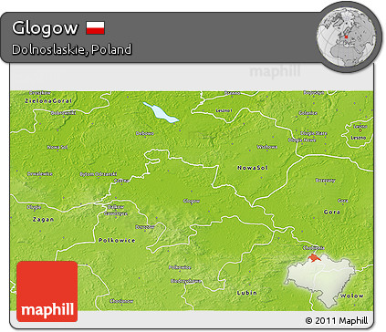 Physical 3D Map of Glogow