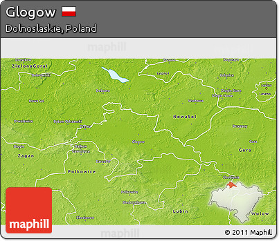 Physical 3D Map of Glogow
