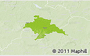 Physical 3D Map of Glogow, lighten
