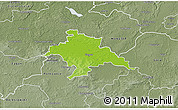 Physical 3D Map of Glogow, semi-desaturated