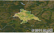 Satellite 3D Map of Glogow, darken