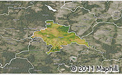 Satellite 3D Map of Glogow, semi-desaturated