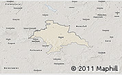 Shaded Relief 3D Map of Glogow, semi-desaturated