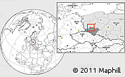 Blank Location Map of Glogow, highlighted country, highlighted parent region