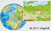 Physical Location Map of Glogow, highlighted parent region