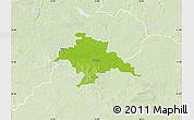 Physical Map of Glogow, lighten