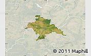 Satellite Map of Glogow, lighten
