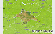Satellite Map of Glogow, physical outside