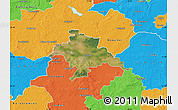 Satellite Map of Glogow, political outside