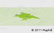 Physical Panoramic Map of Glogow, lighten