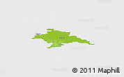 Physical Panoramic Map of Glogow, single color outside