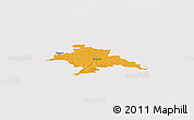 Political Panoramic Map of Glogow, cropped outside