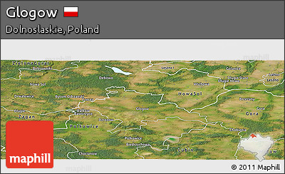 Satellite Panoramic Map of Glogow