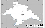 Gray Simple Map of Glogow, single color outside