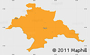 Political Simple Map of Glogow, single color outside