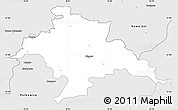 Silver Style Simple Map of Glogow