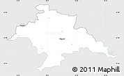 Silver Style Simple Map of Glogow, single color outside