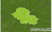 Physical 3D Map of Gora, darken