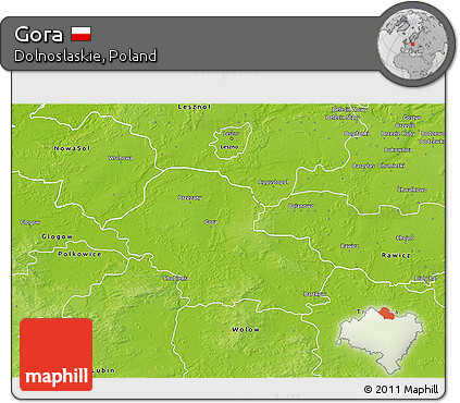 Physical 3D Map of Gora