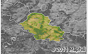 Satellite 3D Map of Gora, desaturated
