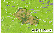 Satellite 3D Map of Gora, physical outside