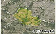 Satellite 3D Map of Gora, semi-desaturated