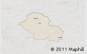 Shaded Relief 3D Map of Gora, lighten, semi-desaturated