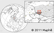 Blank Location Map of Gora, highlighted country, highlighted parent region