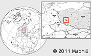Blank Location Map of Gora, highlighted country