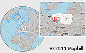 Gray Location Map of Gora, highlighted country, highlighted parent region, within the entire country