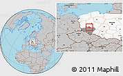 Gray Location Map of Gora, highlighted country, highlighted parent region