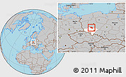 Gray Location Map of Gora, highlighted parent region