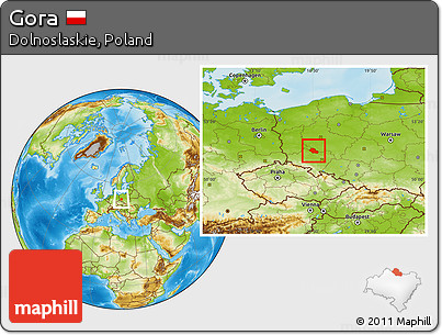 Physical Location Map of Gora