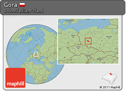 Savanna Style Location Map of Gora