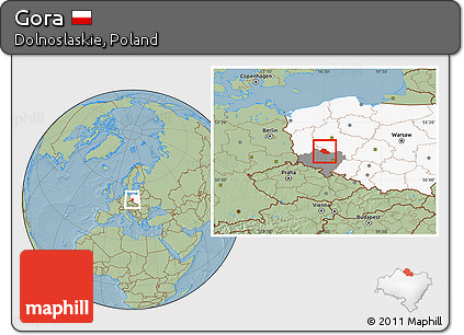 Savanna Style Location Map of Gora, highlighted country, highlighted parent region, hill shading