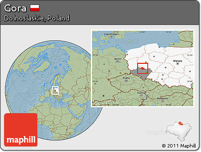 Savanna Style Location Map of Gora, highlighted country, highlighted parent region, hill shading