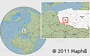 Savanna Style Location Map of Gora, highlighted country, hill shading