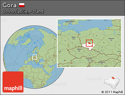 Savanna Style Location Map of Gora, highlighted parent region