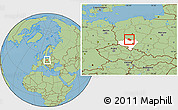 Savanna Style Location Map of Gora, highlighted parent region