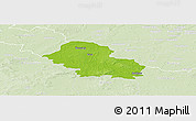 Physical Panoramic Map of Gora, lighten