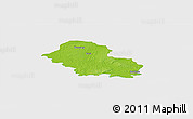 Physical Panoramic Map of Gora, single color outside